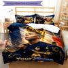 3pcs M-Mbappe Cover Set - Personalized Name, HD Printed Bedding with 1 Cover and 2 Pillowcases - Perfect for Home Decor, Easy Care
