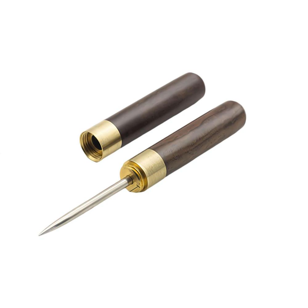 Durable Stainless Steel Ice Pick Single Fork Sharp Breaking Ice Ice Cone Wooden Handle Ice Pick Crusher for Kitchens