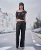 SOMSOC Laura Dot Piping Track Pants_Black
