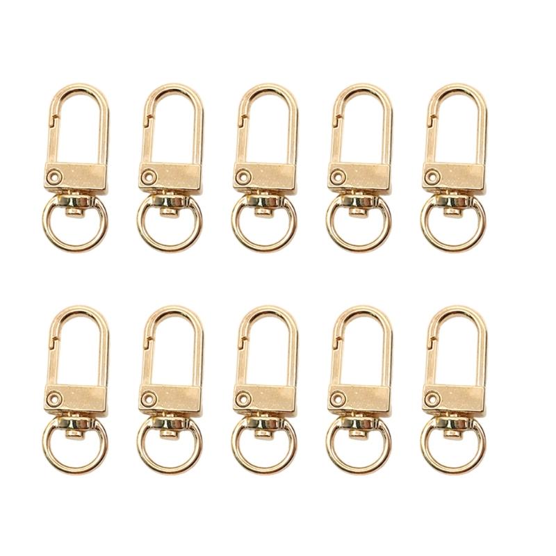 10 Pcs Swivel Lobster Claw Clasps Metal Keychain Hook Clasps Hardware Accessories for Handbag Jewelry Making Findings