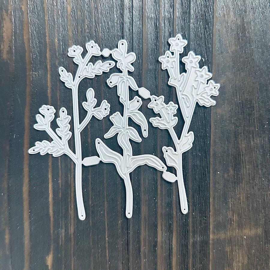 3pcs Flowers Metal Cutting Dies Stencil for DIY Scrapbooking Photo Album Embossing Paper Cards Crafts Diecuts