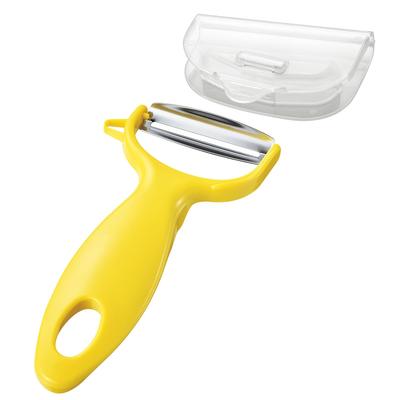 Shimomura Kogyo Full Vegetable Sharp Peeler with Made In Dishwasher Wrap-around Cover, Japan, Safe, FV-677