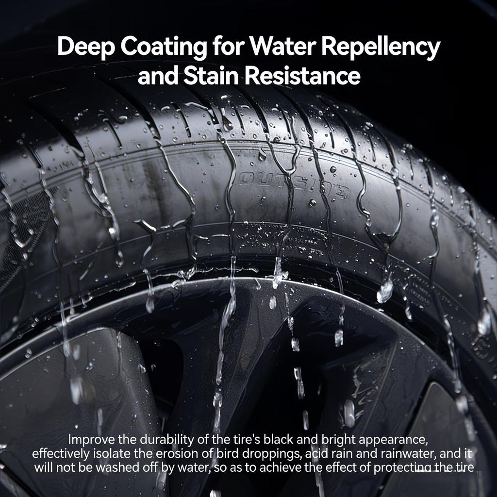 Tire Care Wax, Tire Blackening Paste, Tire Polish Coating for Car, Hydrophobic Anti-aging Tire Shine Wax, Restore Gloss & Protec