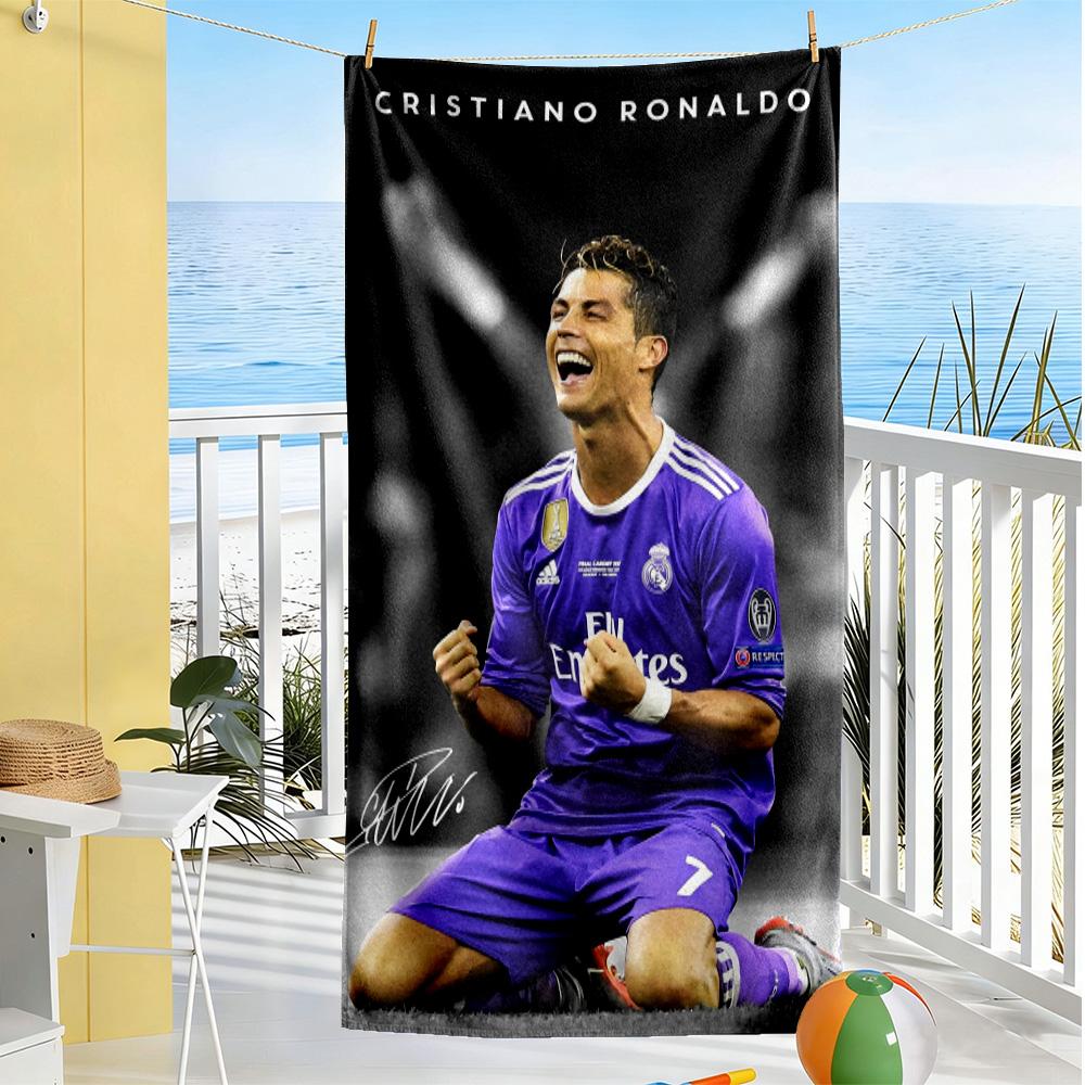 Ronaldos ikonische Jubel-Strandtuch Weich Langlebig Schnelltrocknend Bequem Leicht