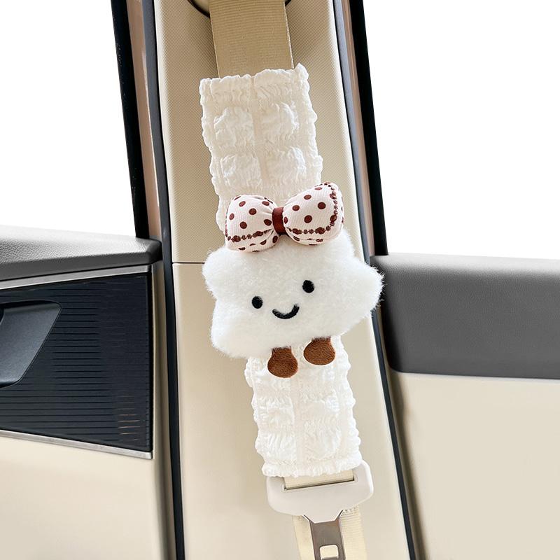 

Новый милый мультяшный бант шляпа облако автомобильный ремень безопасности чехол наплечник ремень подушка авто поддержка шеи протектор для женщин