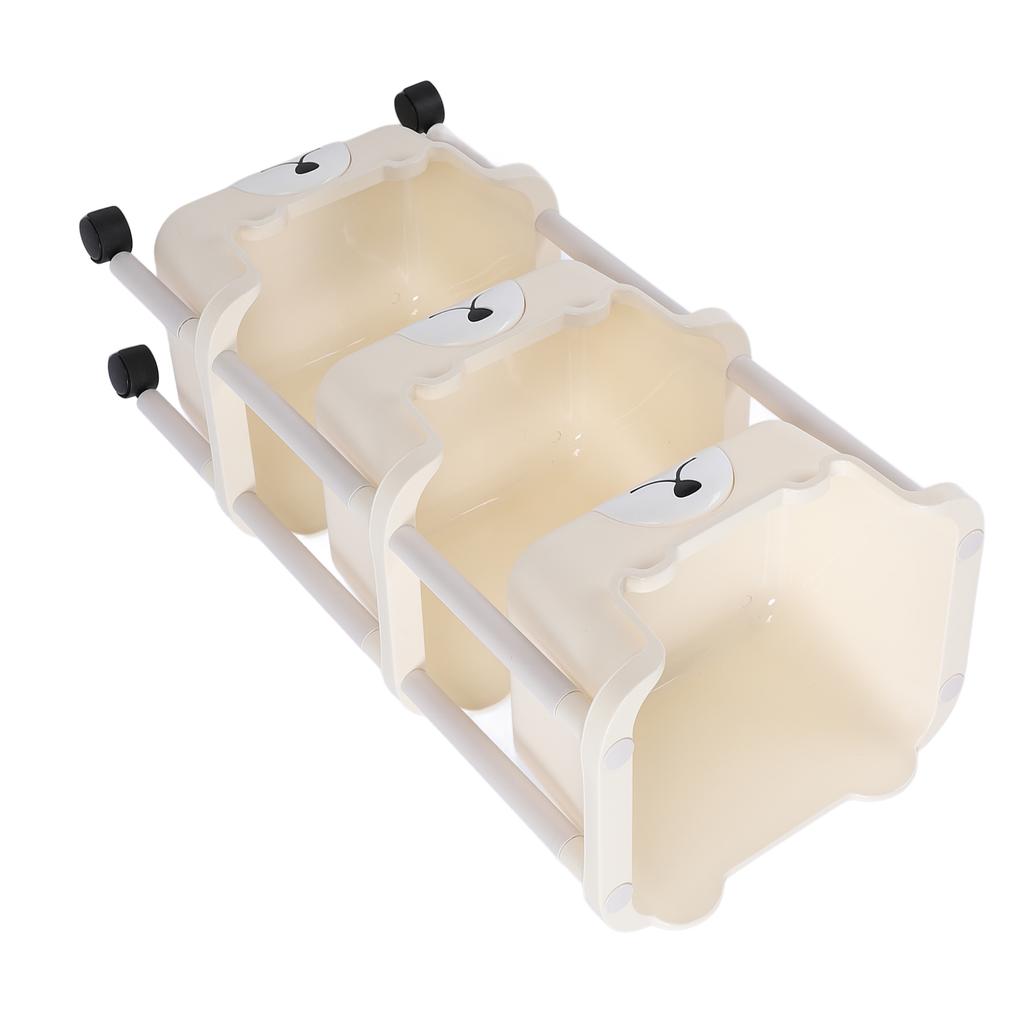 Storage Cart with Caster Wheels High Capacity Rolling Trolley Cart for Bathroom Kitchen Classroom