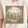 Woodland Bunny T-shirt | Vintage Sepia Rabbit Illustration