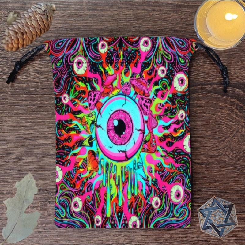 Drawstring Pouch Bag Divinations Tarots Bag Game Dices Oracles Cards Stored Bag