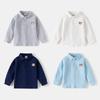 Children's Clothing Boys' Lapel Underwear Blouse Babies' Long Sleeve T-shirt Spring and Autumn Baby Boys' Polo Shirt Print Bear Tops
