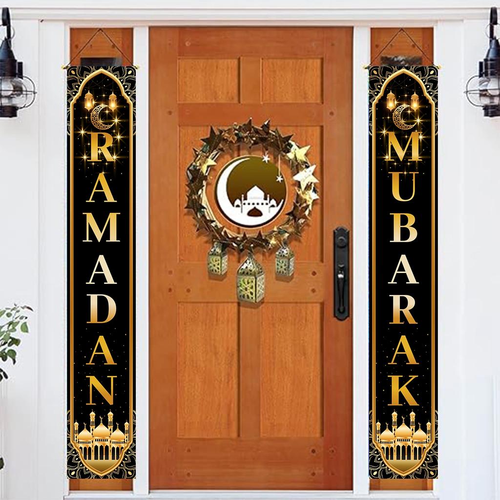 Eid Mubarak Door Banner Ramadan Decoration For Home Islamic Muslim Party Decor Eid Al Adha Gifts Ramadan Kareem Mubarak Banner