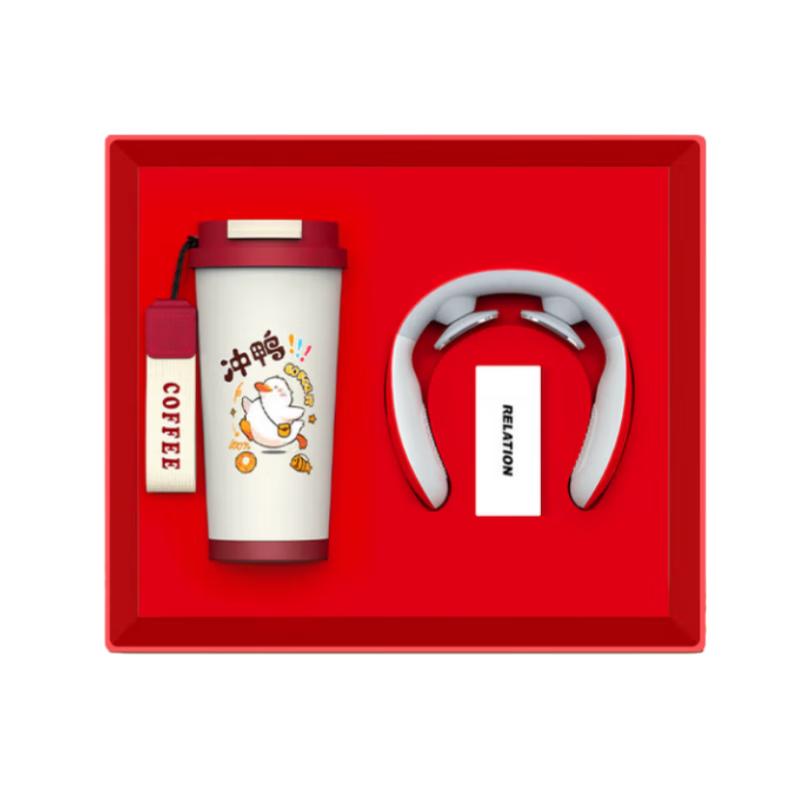 Zhimel Global Wellness Gift Set: Rush Duck Cup & Neck Massager