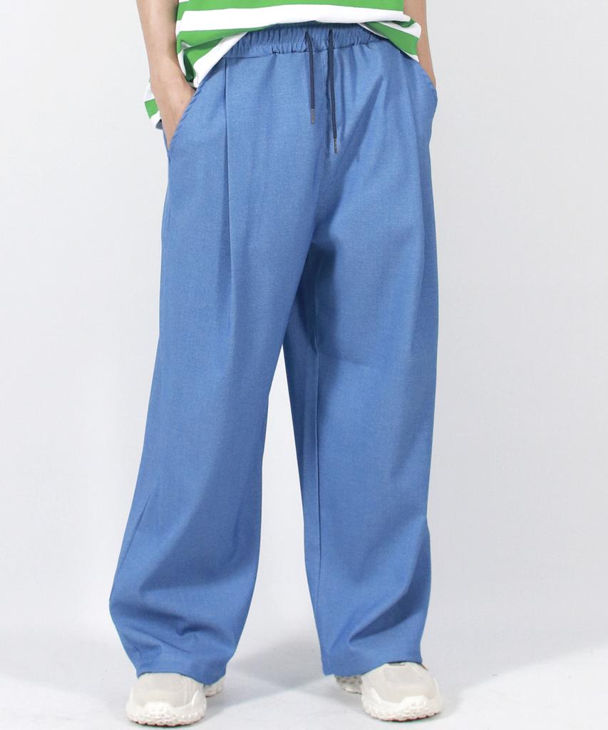 Deumakeu M Vintage Denim Wide Pants Blue