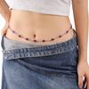 Metal Rhinestone Belly Belts Gold Y2K Waistband Unique Colorful Crystal Waist Chain  Women