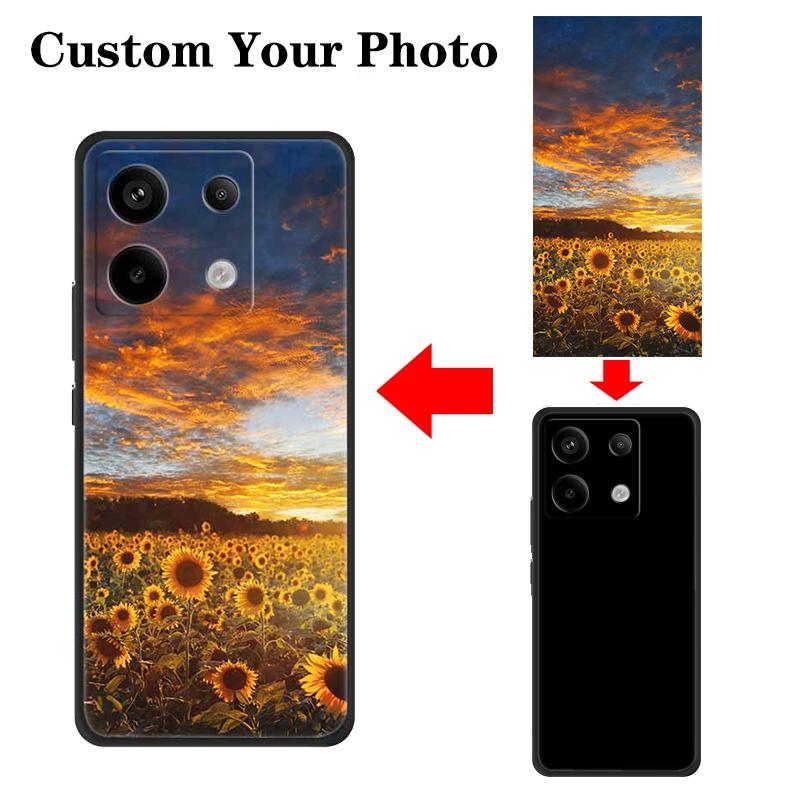Customized DIY Phone Case For Xiaomi Redmi Note 13 13ProPlus 12 12S 12C 11S 10S 9S 9 Pro Covers Note 12 5G 4G Soft Silicone TPU