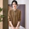 Spring & Autumn Knit Cardigan for Middle-aged Women - 2025 Fashionable Sweater Coat