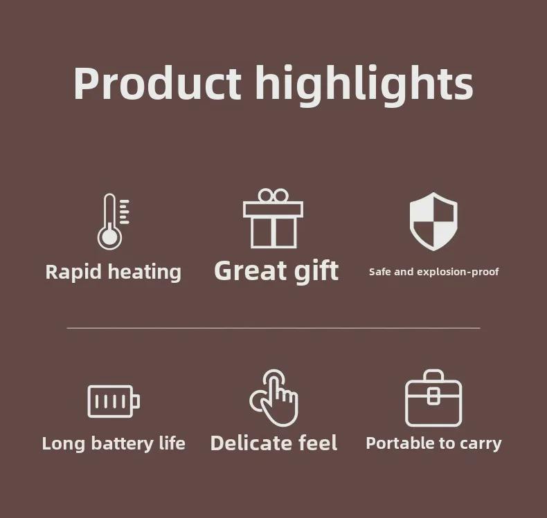 Dual-Purpose 10,000 mAh Hand Warmer with Cross-Border Mini Space Number Display