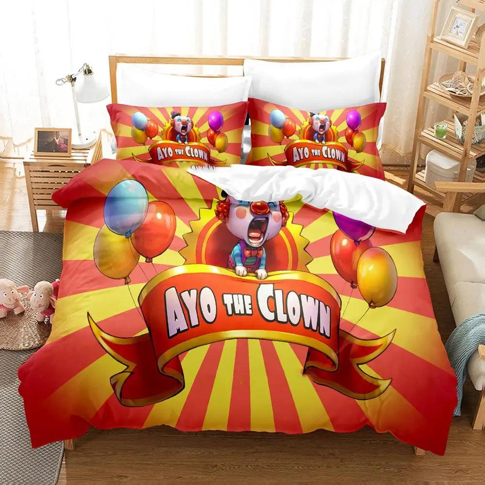 Cartoon Game Ayo The Clown Duvet Cover Bed Set Quilt Cover Pillowcase Comforter King Queen Size Boys Adult Bedding