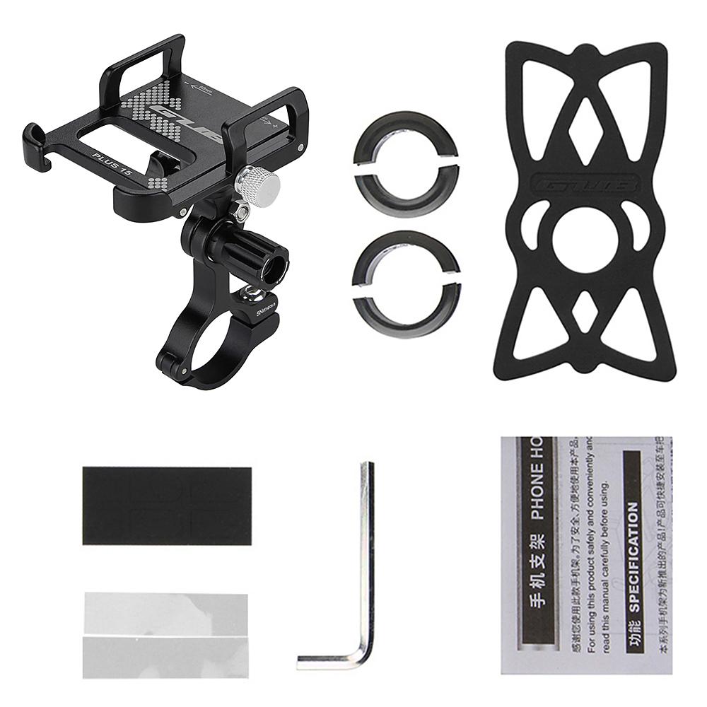 Aluminium Fiets Telefoonhouder 360 Graden Draaibaar Verstelbaar Anti-Slip Fietsen Fiets Stuur Telefoon