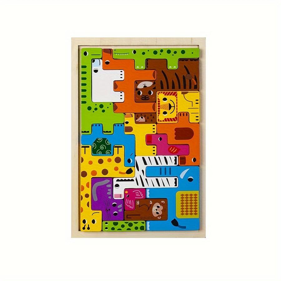 

Wooden Block Puzzles For Kids Animal Tangram Puzzle People Sea Animals Vehicles Russian Blocks Game Children s Day Gift