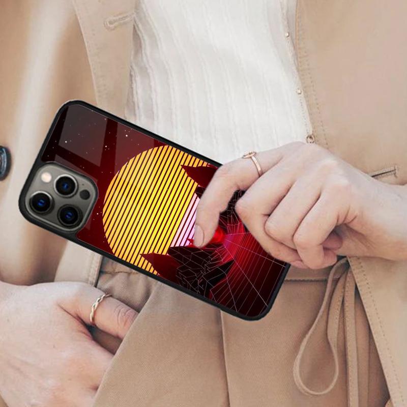 Synthwave Retro 80s Neon Magnetic Phone Case For APPLE iPhone 17 Air 16 14 13 12 Pro Max 15 Plus Wireless Charge MagSafe Cover