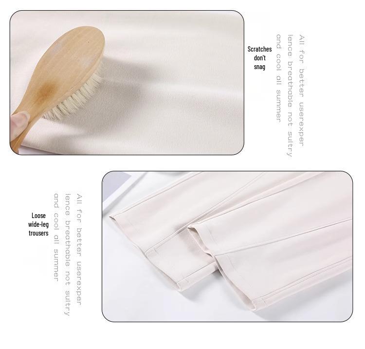 Women's Petite Narrow-Banana-Wide-Leg Drape Casual Straight-Leg Sweatpants for Spring/Autumn