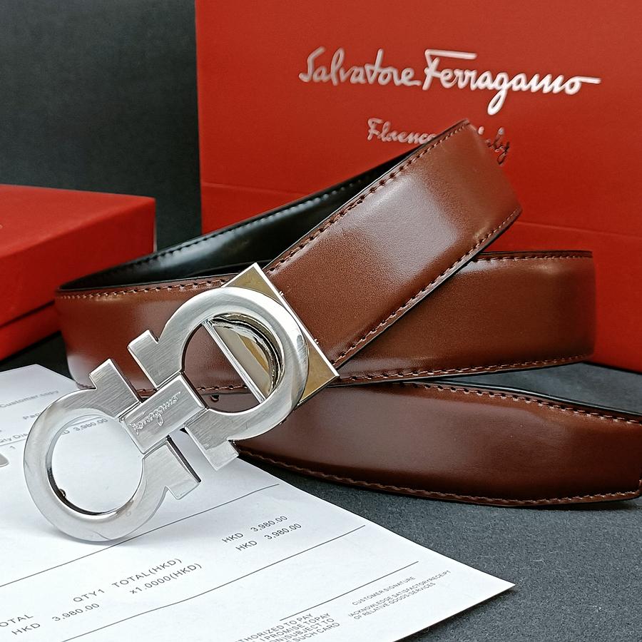 Salvatore Ferragamo Pánský opasek 3,3 cm, luxusní značkový, designový, k obleku, k džínám, formální, značkový
