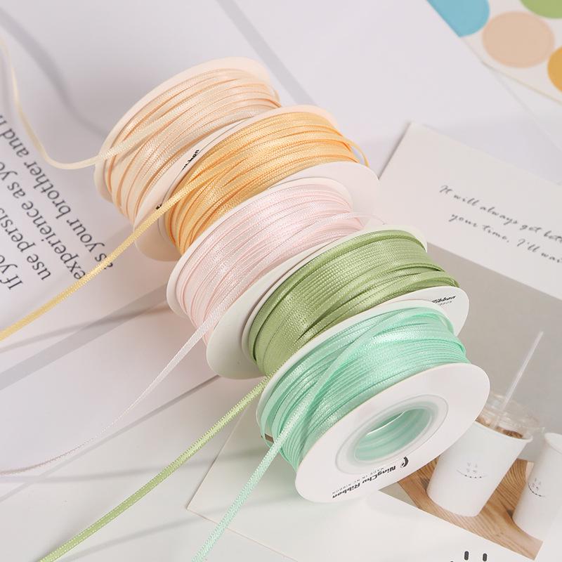 2mm Double-Sided Satin Ribbon Bookmark for Wedding Bows and Gift Wrapping