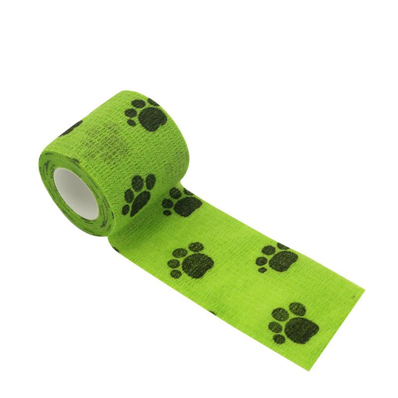 Claw Pattern Printed Self Adhesive Elastic Bandage 4.5m Non-Woven Finger Knee Sports Wrap Tape Dogs Cat Leg Paw First Aid Kit