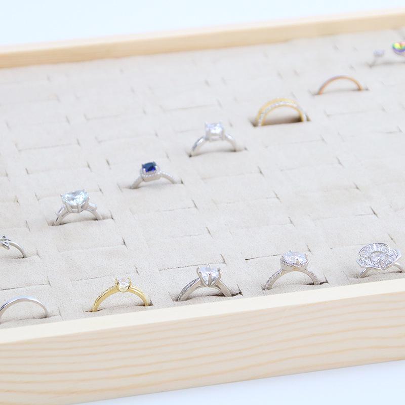 Minimalist Solid Wood Jewelry Display Tray for Rings, Necklaces, Bracelets, Watches, and Bangles