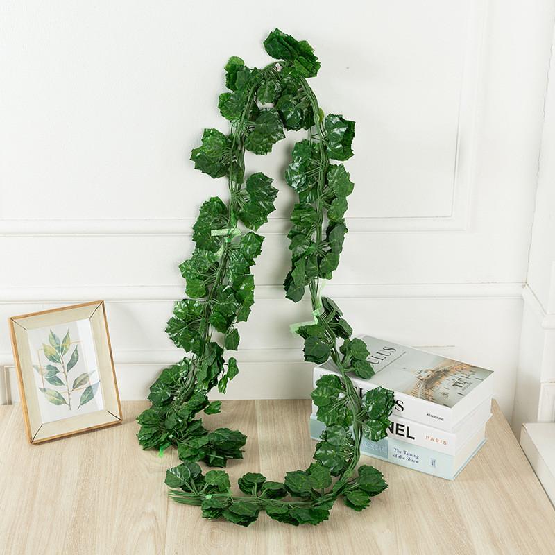 Artificial Green Ivy And Climbing Vines For Wedding Decor With Silk Leaves 2m Height