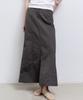 Nigaennikol Panel Long Skirt_Charcoal