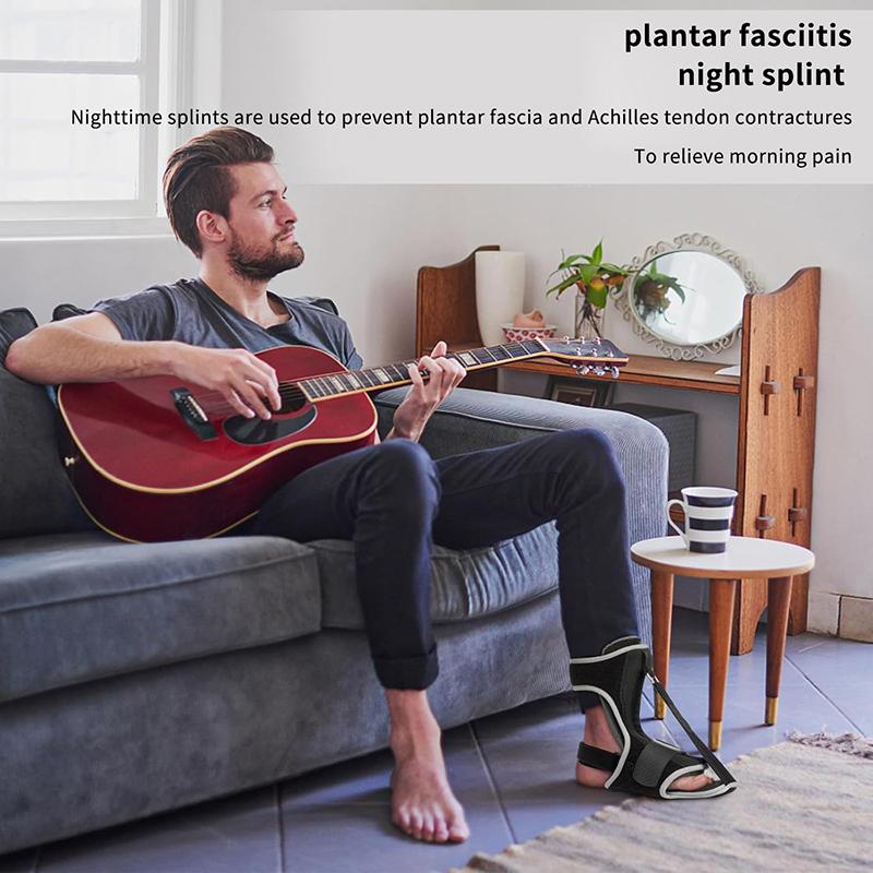 Plantar Fasciitis Night Splint Adjustable Sponge Padding Ankle Arch Support Stretch Boot Tendonitis Relief Foot Drop Brace