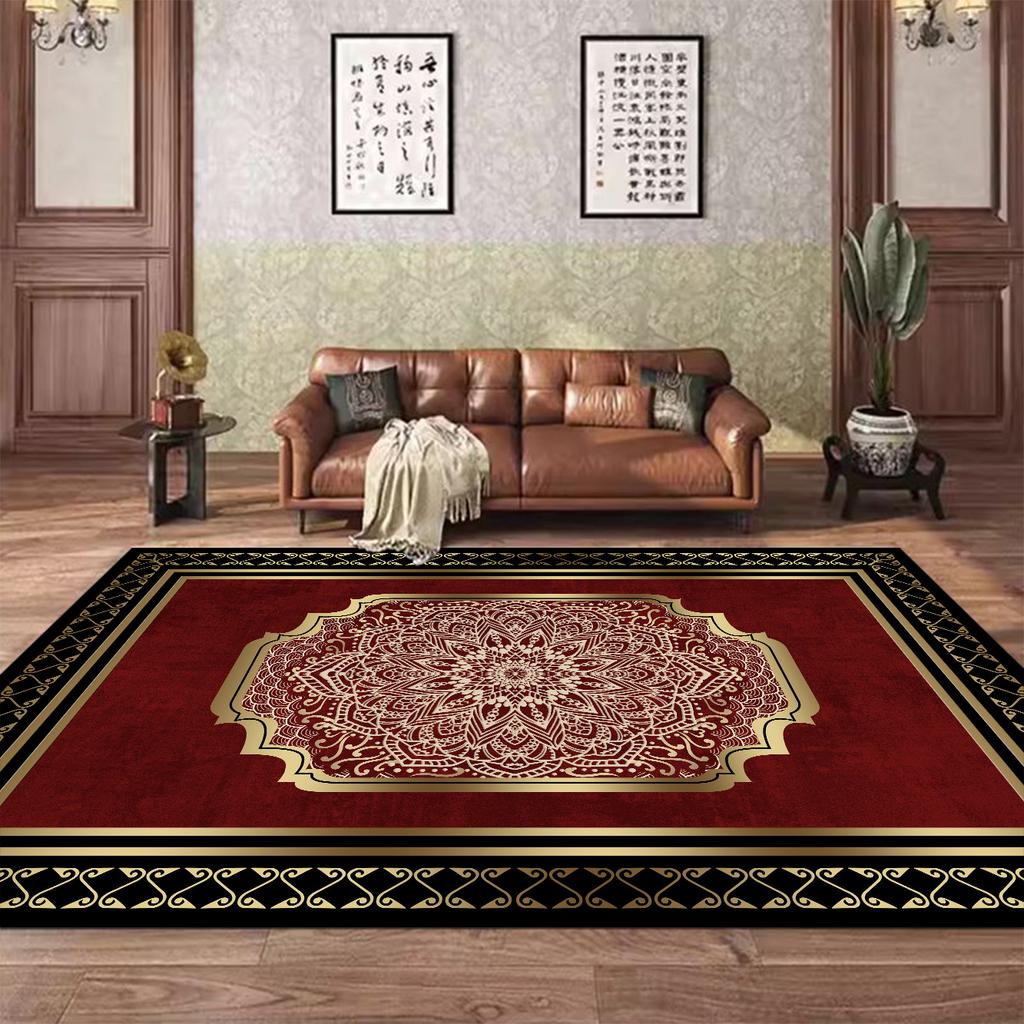 Modern Light Luxury Carpets for Living Room Persia Decoration Large Carpets Comfortable Soft Bedroom Rug Non-slip Washable Mat