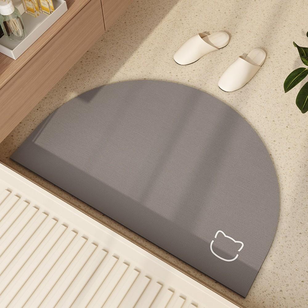 Modern Minimalist Solid Color Entryway Doormat Water Absorbing Quick Dry Anti Slip Bathroom Mat Home Decor  Accessories