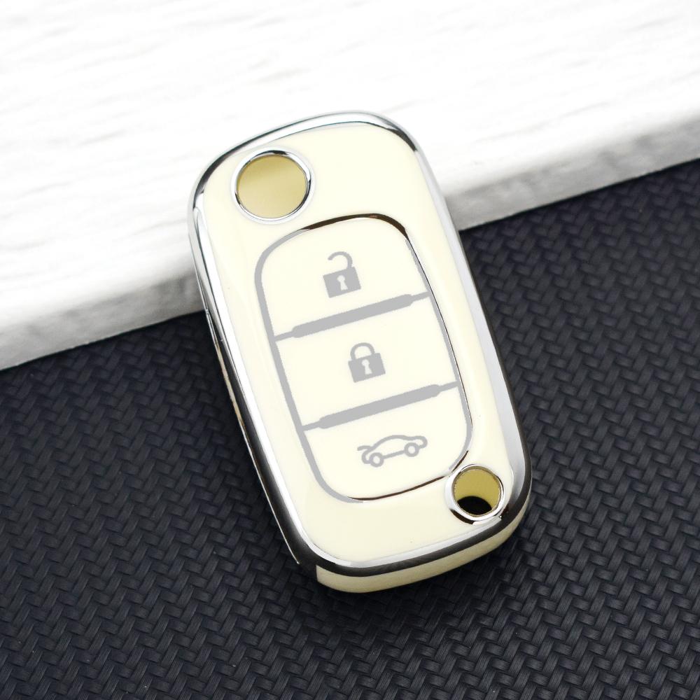 Car Key Case For Renault Clio Megane Fluence for Mercedes LADA Vesta Granta XRay Kalina Priora Sedan TPU Key Cover Fob Keychain