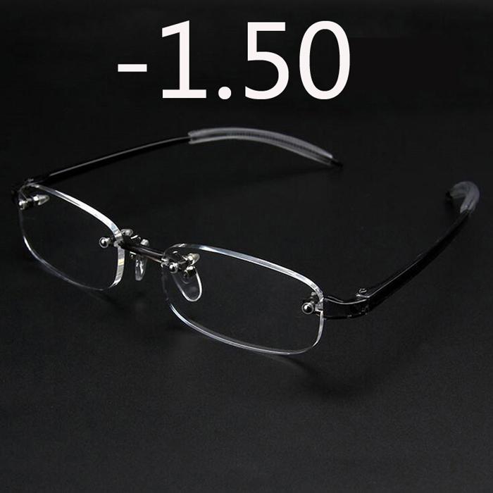 

Новые безободковые очки для близорукости, оправа серого цвета, очки для мужчин и женщин, безободковая сверхлегкая оправа, очки для близорукости от 100 до 400 диоптрий