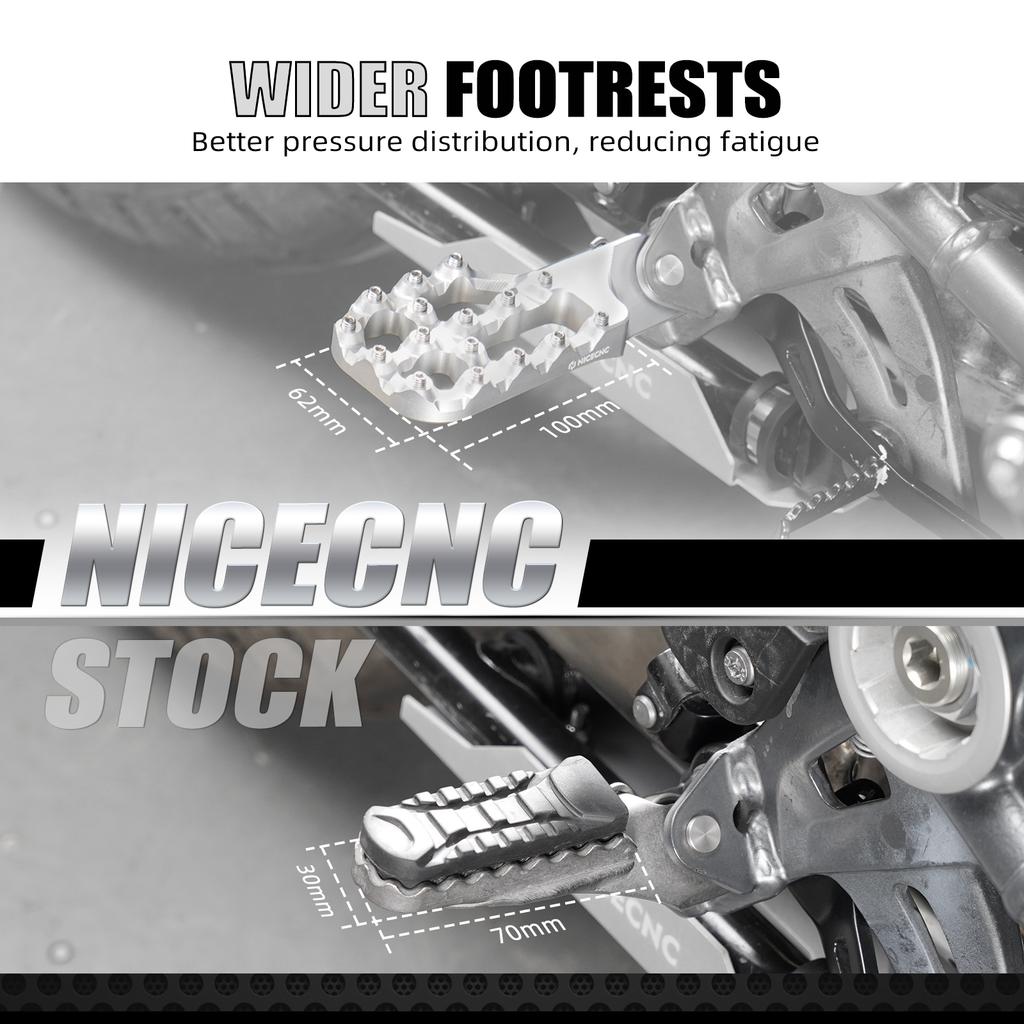For 2013-2018 BMW R1200GS Adventure R1200GSA Wide Footrests Offset Footpeg for BMW R1250GS 2019-2023 R1250GS Adventure 2019-2024