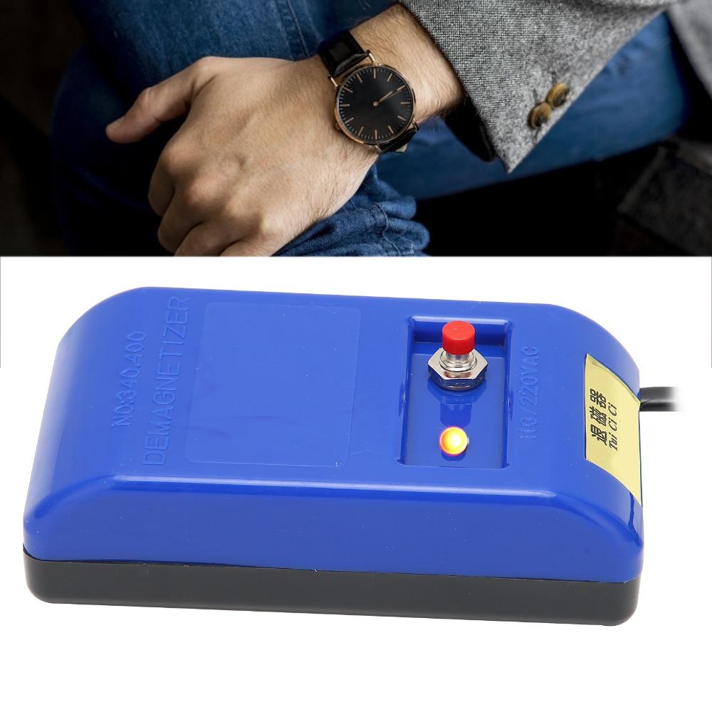 Blauer Kunststoff Uhren Entmagnetisierer 110V/220V Duale Spannung Entmagnetisierungswerkzeug Mechanische Uhr
