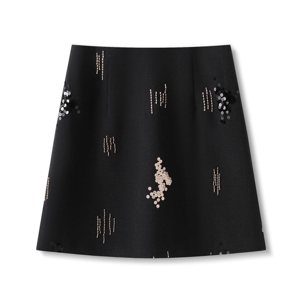Chic Petite A-Line Sequin Skirt for Women - Spring/Autumn 2026