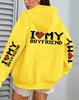 I Love My Boyfriend Women's Casual Fleece Hoodie