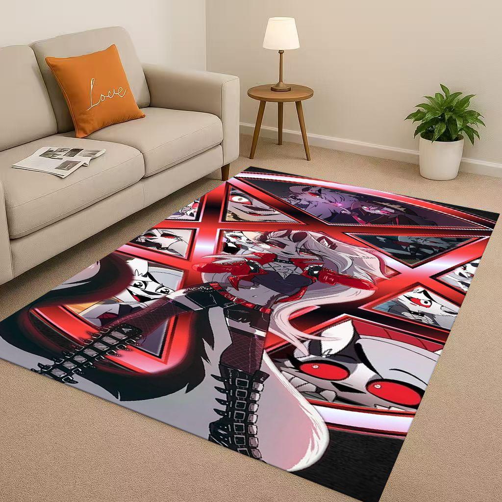 

Cartoon H-Hazbin Hotel Charlie Morningstar Living Room Non-Slip Area Rug Soft Carpet for Bedroom Sofa ,Easy Clean Home Doormat 40x60cm( 15x23in )