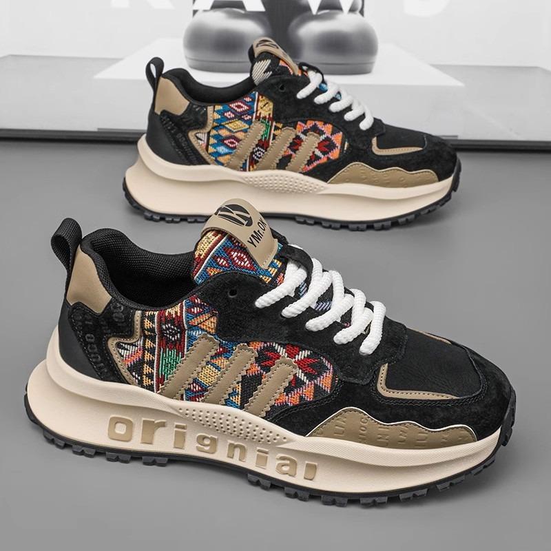 Men's Shoes New Spring Versatile Platform Casual Youth Sports Dad Trendy Shoes