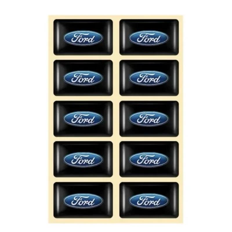 

Car Sticker 2026 Ford New 2025 Hot 10Pcs Car Styling 3D Epoxy Car Steering Wheel Dashboard Decoration Stickers For Ford Fiesta E