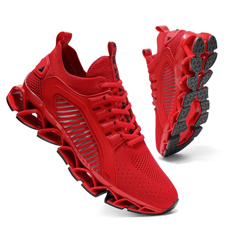 Men'S Breathable Mesh Running Shoes Blade Sole Sneakers Lightweight Non-Slip Sports Shoes For Gym Walking Casual Wear