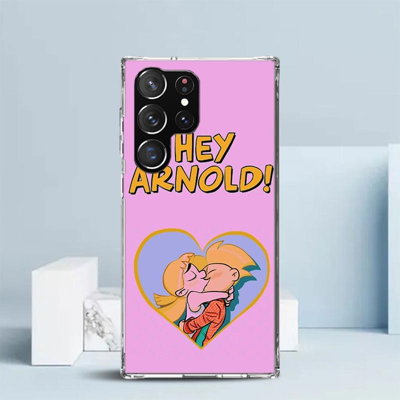 Cartoon Hey Arnold Fondos Phone Case For Samsung Galaxy S24 S25 Edge S26 Ultra S22 S23 Plus S21 + S20 FE Soft TPU Back Cover Gal