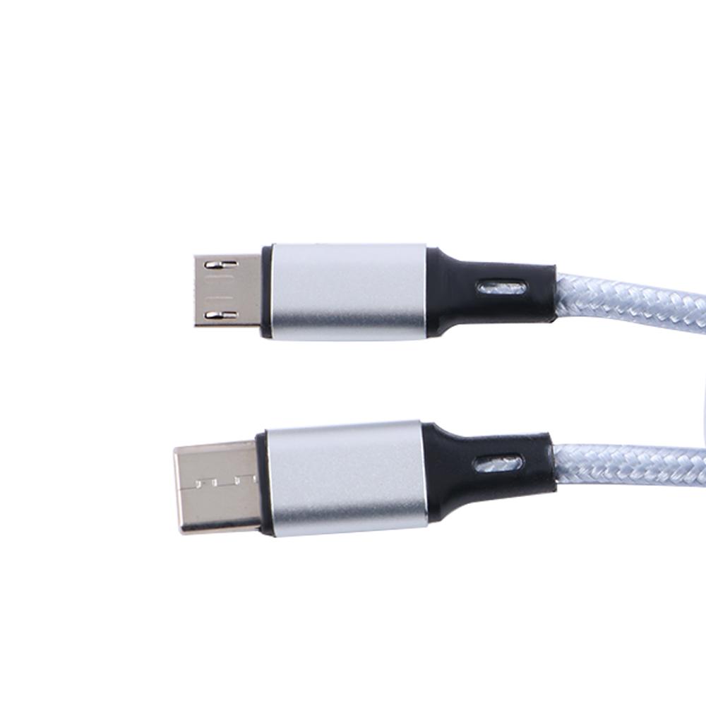 Micro USB Nylon Braided Charging Wire Fast Charge Cable Y Splitter Phone Charge Cord Charger Cable
