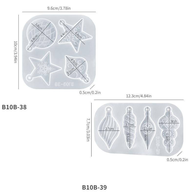 Creative Christmas Tree Ornament Mould Star Pendant Silicone Mold Hanging Accessories Epoxy Resin Jewelry Mold