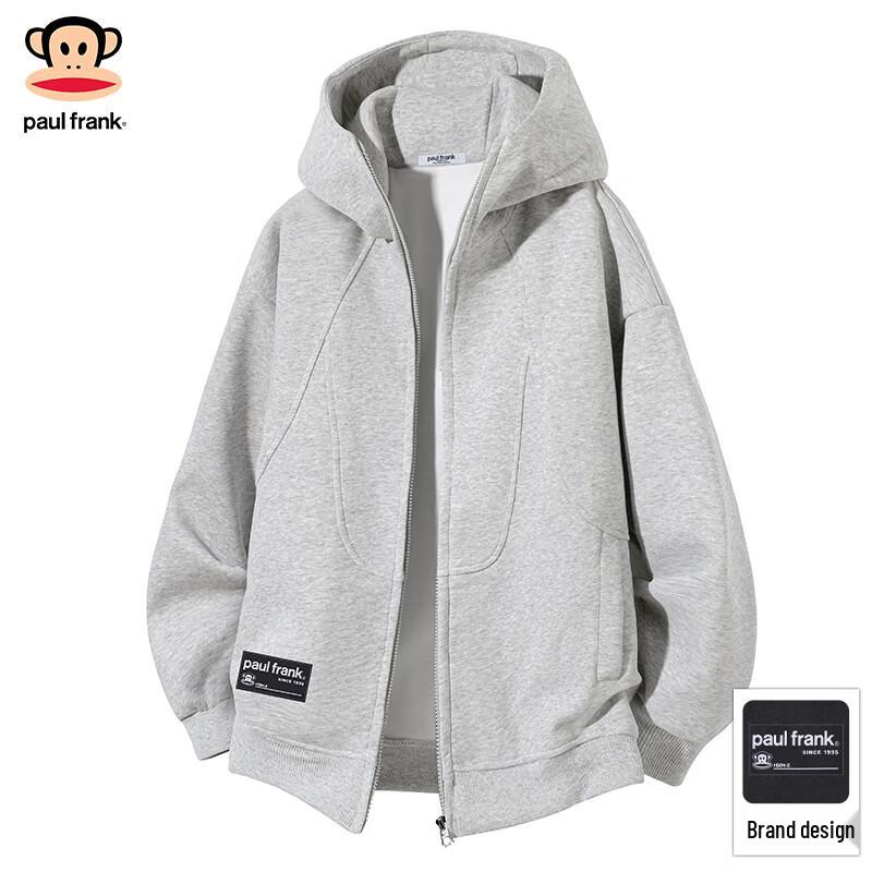 paul frank Herren Langarm Kapuzen-Sweatshirt mit Reißverschluss