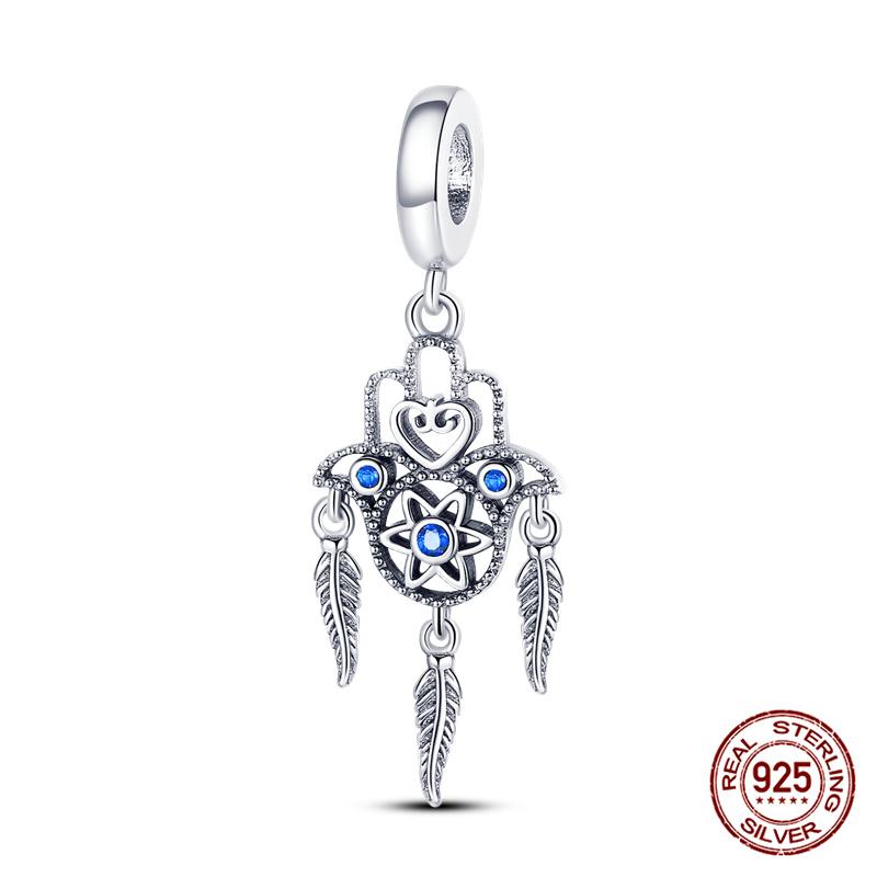 Compatible With Charm Bead Charms Ideal For Authentic Bracelets 100 copper Blue Dream Catcher Beaded Do It Yourself Jewellery Making Womens Gifts