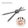 Eyebrow Stencil Ruler Compass Guide 3 Point Positioning Symmetrical Stainless Steel Eyebrow Caliper for Makeup